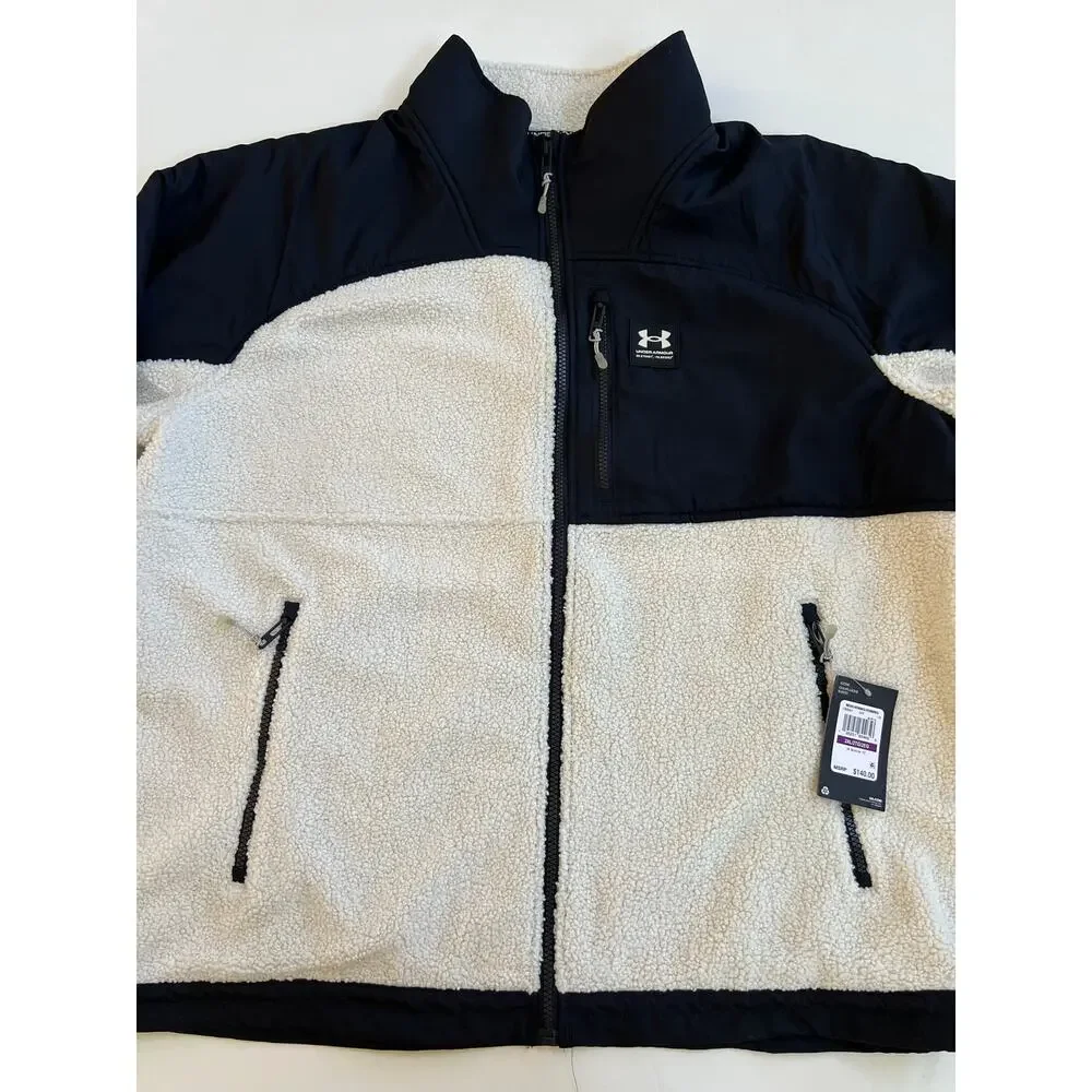 Under Armour Men Mission Boucle Swacket White/Blk 1366091-110 Size 2XL NWT